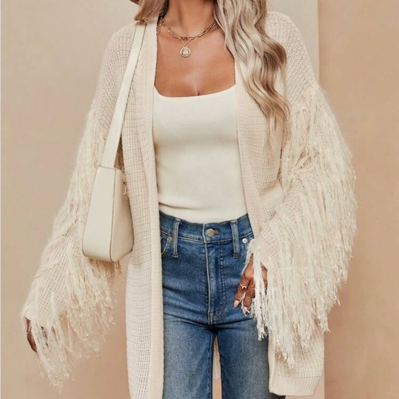 NWT fringe open cardigan - Picture 2 of 6